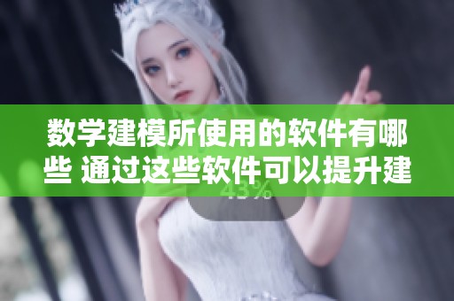 数学建模所使用的软件有哪些 通过这些软件可以提升建模效率和准确性