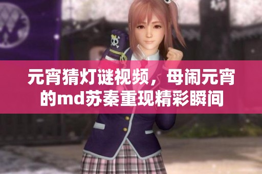 元宵猜灯谜视频，母闹元宵的md苏秦重现精彩瞬间