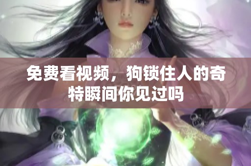 免费看视频，狗锁住人的奇特瞬间你见过吗