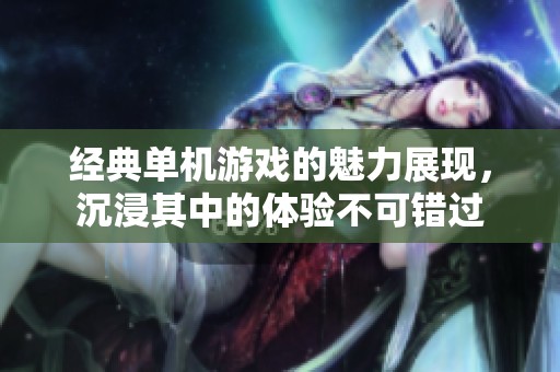 经典单机游戏的魅力展现，沉浸其中的体验不可错过
