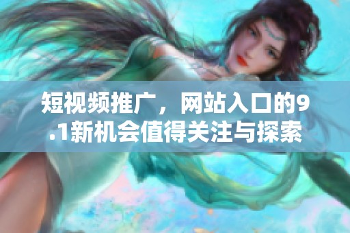 短视频推广，网站入口的9.1新机会值得关注与探索