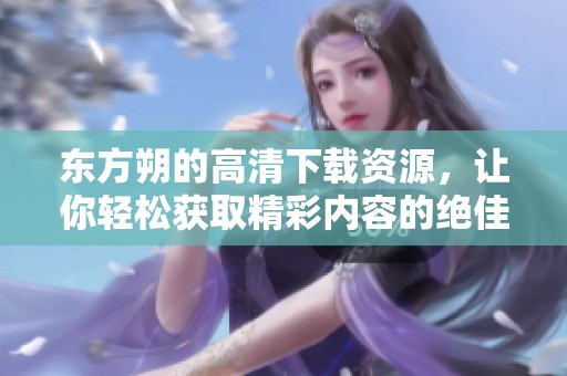 东方朔的高清下载资源，让你轻松获取精彩内容的绝佳选择