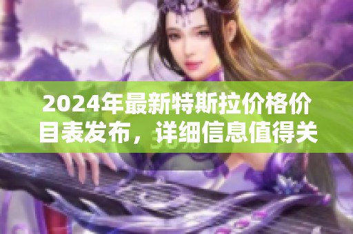 2024年最新特斯拉价格价目表发布，详细信息值得关注