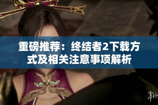 重磅推荐：终结者2下载方式及相关注意事项解析