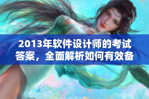 2013年软件设计师的考试答案，全面解析如何有效备考和应用技巧