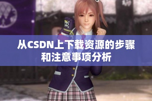 从CSDN上下载资源的步骤和注意事项分析
