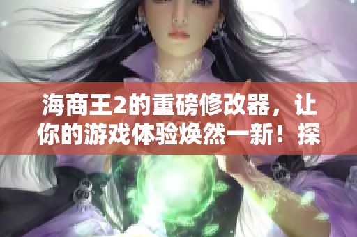 海商王2的重磅修改器，让你的游戏体验焕然一新！探索全新可能性！