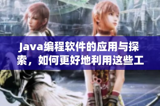 J**a编程软件的应用与探索，如何更好地利用这些工具提升编程效率