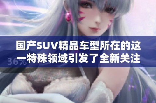 国产SUV精品车型所在的这一特殊领域引发了全新关注