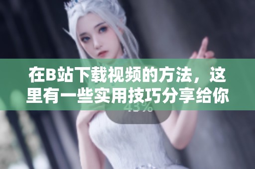 在B站下载视频的方法，这里有一些实用技巧分享给你！