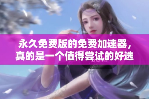 永久免费版的免费加速器，真的是一个值得尝试的好选择吗