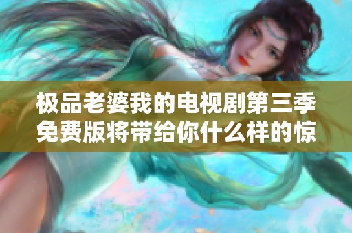 极品老婆我的电视剧第三季免费版将带给你什么样的惊喜和惊艳体验呢