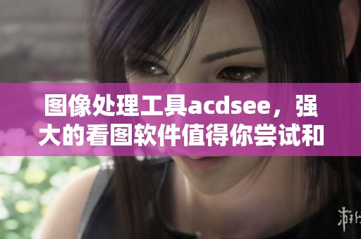 图像处理工具acdsee，强大的看图软件值得你尝试和了解