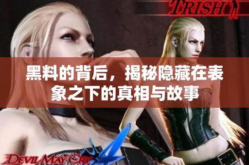 黑料的背后，揭秘隐藏在表象之下的真相与故事