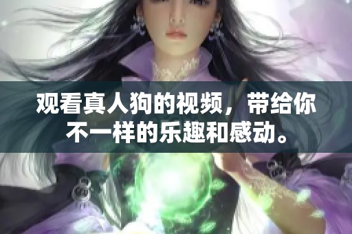 观看真人狗的视频，带给你不一样的乐趣和感动。