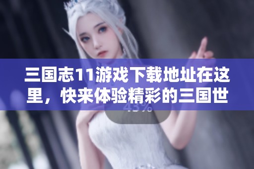 三国志11游戏下载地址在这里，快来体验精彩的三国世界吧！