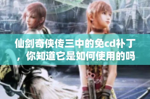 仙剑奇侠传三中的免cd补丁，你知道它是如何使用的吗