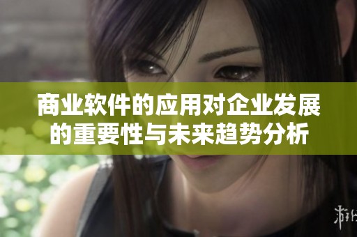 商业软件的应用对企业发展的重要性与未来趋势分析