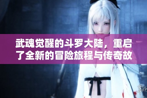 武魂觉醒的斗罗大陆，重启了全新的冒险旅程与传奇故事