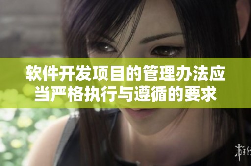 软件开发项目的管理办法应当严格执行与遵循的要求