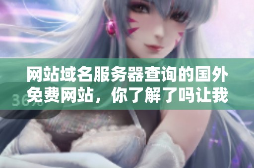 网站域名服务器查询的国外免费网站，你了解了吗让我们一起看看吧