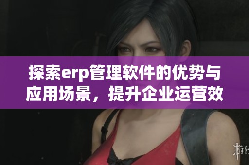 探索erp管理软件的优势与应用场景，提升企业运营效率与管理水平