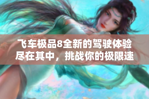 飞车极品8全新的驾驶体验尽在其中，挑战你的极限速度与激情！