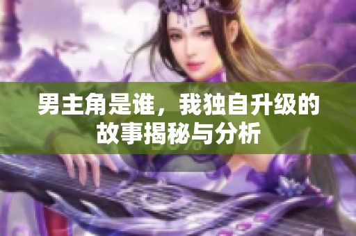 男主角是谁，我独自升级的故事揭秘与分析