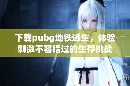 下载pubg地铁逃生，体验刺激不容错过的生存挑战